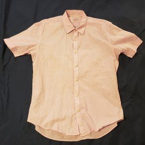 D'Urban - medium pink micro check SS button down shirt